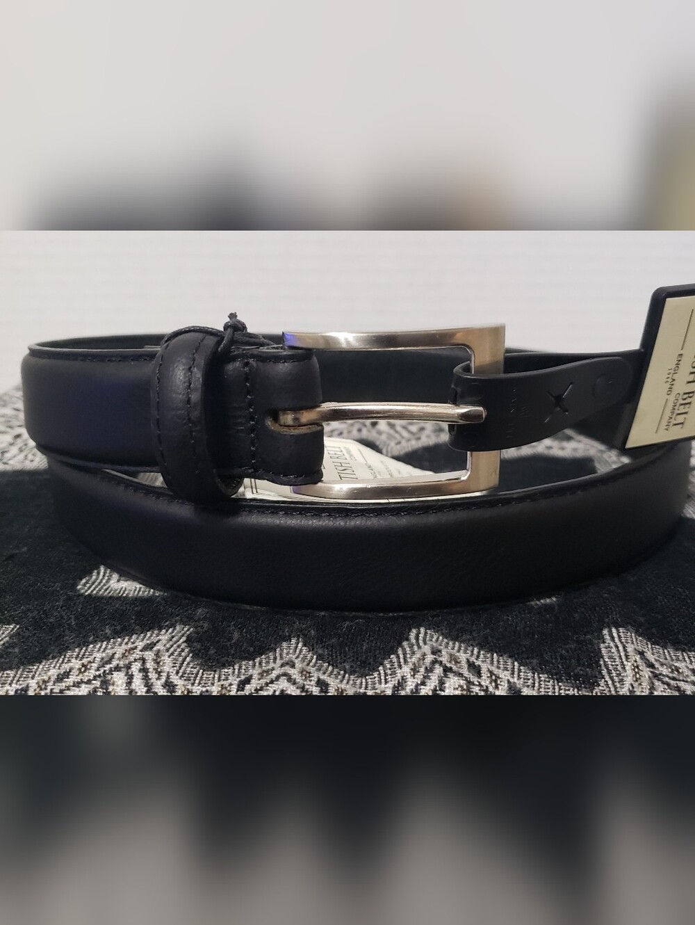 The British Belt Company Women's Black Leather Belt Size Small Belt England Made